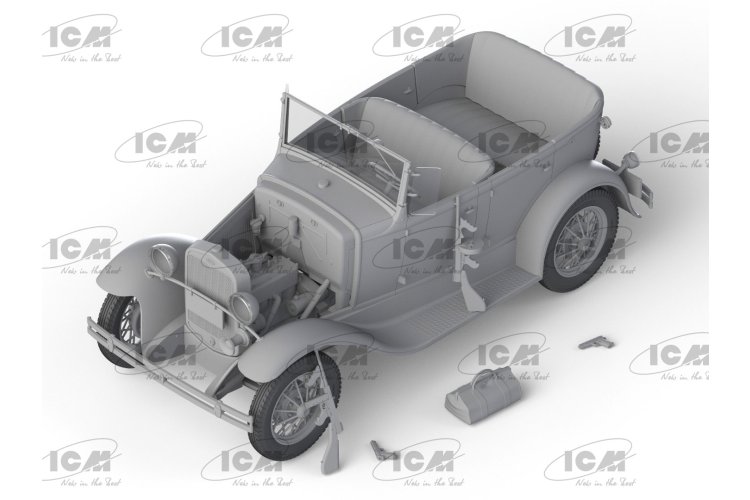 1:24 ICM 24052 Ford Model A Gangster Car - 1930's - Klassieke Auto - Icm24052 3 - ICM24052
