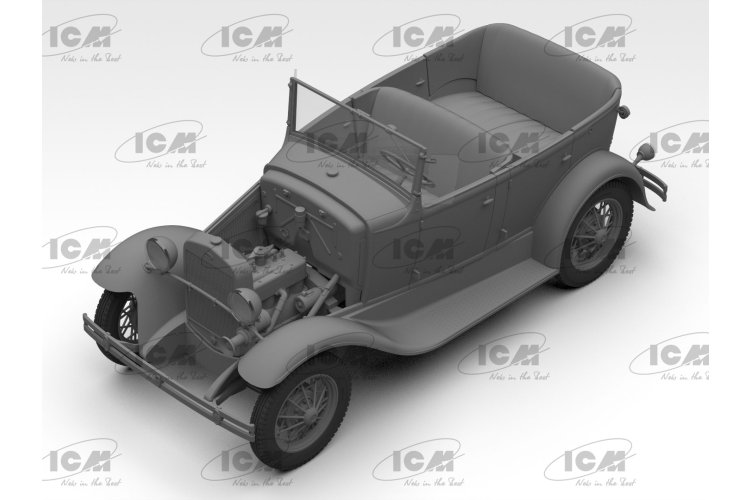 1:24 ICM 24053 GAZ-A Passagiersauto in Duitse Dienst - WWII Wehrmacht - Militair voertuig - Icm24053 4 - ICM24053
