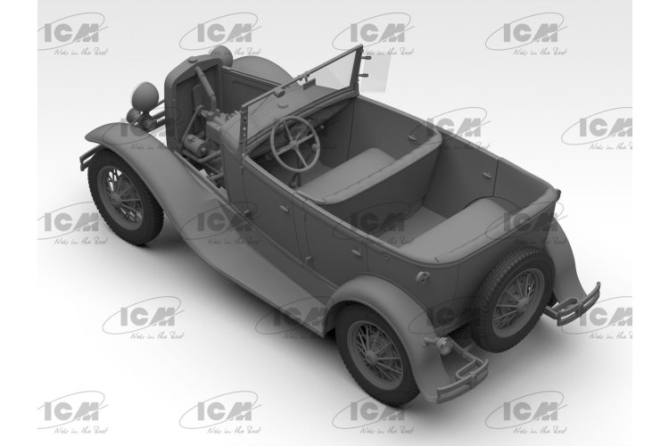 1:24 ICM 24053 GAZ-A Passagiersauto in Duitse Dienst - WWII Wehrmacht - Militair voertuig - Icm24053 5 - ICM24053