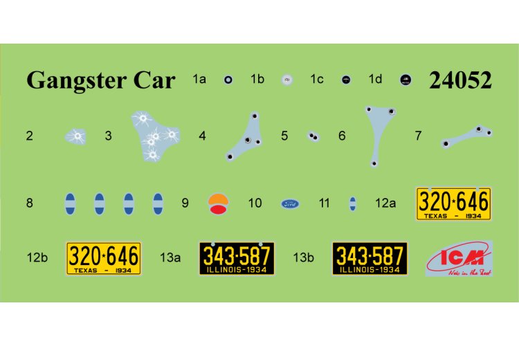 1:24 ICM 24055 Daring Robbery - Ford Model A Getaway Car with 3 Gangster Figures - Icm24055 13 - ICM24055