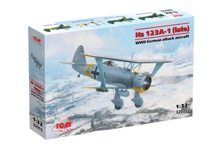 1:32 ICM 32015 Henschel Hs 123A Late versie - Duits Aanvalsvliegtuig WWII - Propellervliegtuig - Icm32015 12 - ICM32015