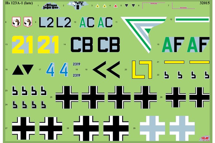 1:32 ICM 32015 Henschel Hs 123A Late versie - Duits Aanvalsvliegtuig WWII - Propellervliegtuig - Icm32015 21 - ICM32015