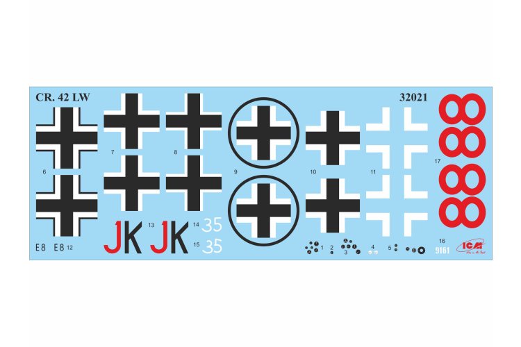 1:32 ICM 32021 CR.42 LW WWII German Luftwaffe Ground Attack Aircraft - Icm32021 5 - ICM32021