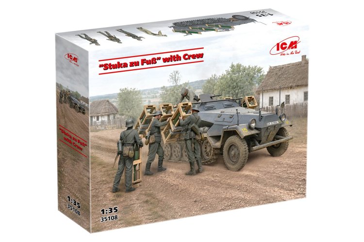1:35 ICM 35108 Sd.Kfz. 251/1 Ausf. B Stuka zu Fu&szlig; WWII - Duitse Halfrups Raketwerper met 4 Figuren - Icm35108 2 - ICM35108