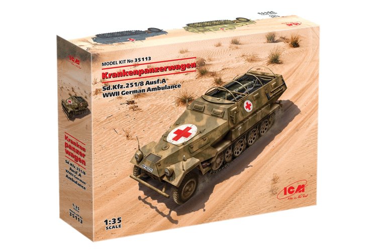 1:35 ICM 35113 WWII German Ambulance Sd.Kfz.251/8 Ausf.A Krankenpanzerwagen - Icm35113 0 - ICM35113