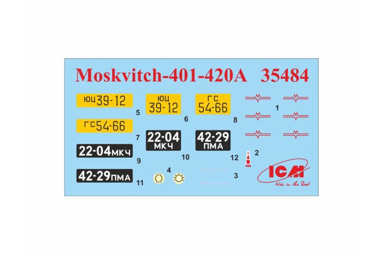 1:35 ICM 35484 Moskvitch 401 420A Soviet Passenger car - Icm35484 4 - ICM35484