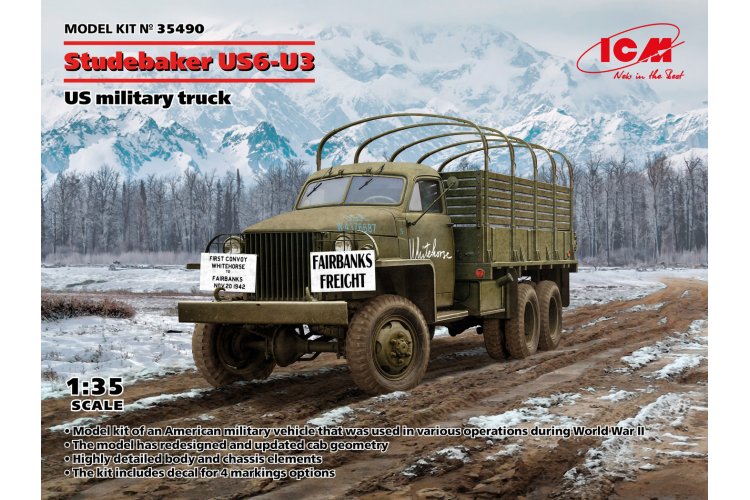 1:35 ICM 35490 US military truck Studebaker US-6-U3 - Icm35490 - ICM35490