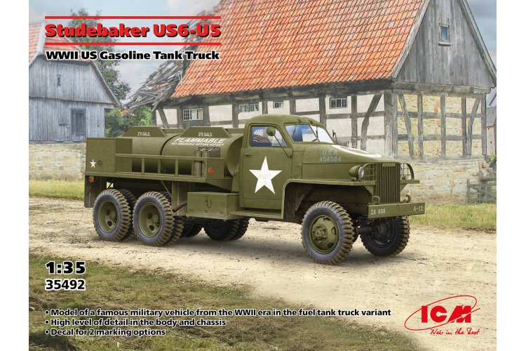 1:35 ICM 35492 Studebaker US6-U5 - Amerikaanse Benzinetankwagen WWII - Icm35492 1 - ICM35492