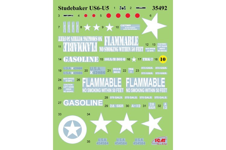 1:35 ICM 35492 Studebaker US6-U5 - Amerikaanse Benzinetankwagen WWII - Icm35492 13 - ICM35492