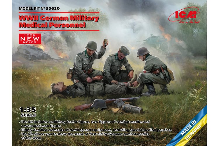 1:35 ICM 35620 WWII German Military Medical Personnel - Icm35620 en 1 - ICM35620