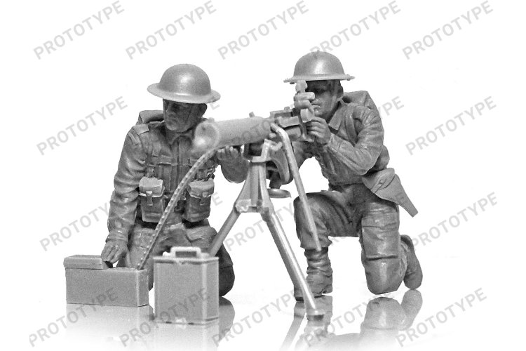 1:35 ICM 35646 WWII British Vickers MG Crew (Vickers MG & 2 figures) - Icm35646 2 - ICM35646