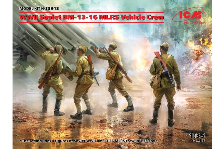 1:35 ICM 35648 WWII Soviet BM-13-16 MLRS Vehicle Crew - Icm35648 1 - ICM35648