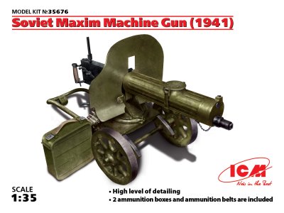 1:35 ICM 35676 Soviet Maxim Machine Gun (1941) - Icm35676 1 1 - ICM35676