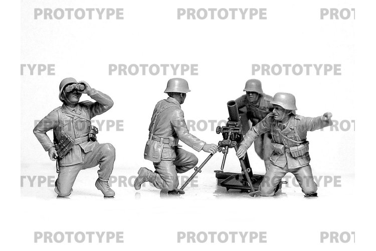 1:35 ICM 35715 WW2 German mortar GrW 34 with Crew - Icm35715 3 - ICM35715