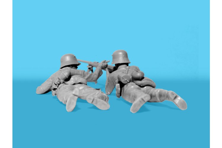 1:35 ICM 35724 Tankabwehr 1918 &ndash; WWI German Anti-Tank Unit &ndash; 4 Figures - Icm35724 4 - ICM35724