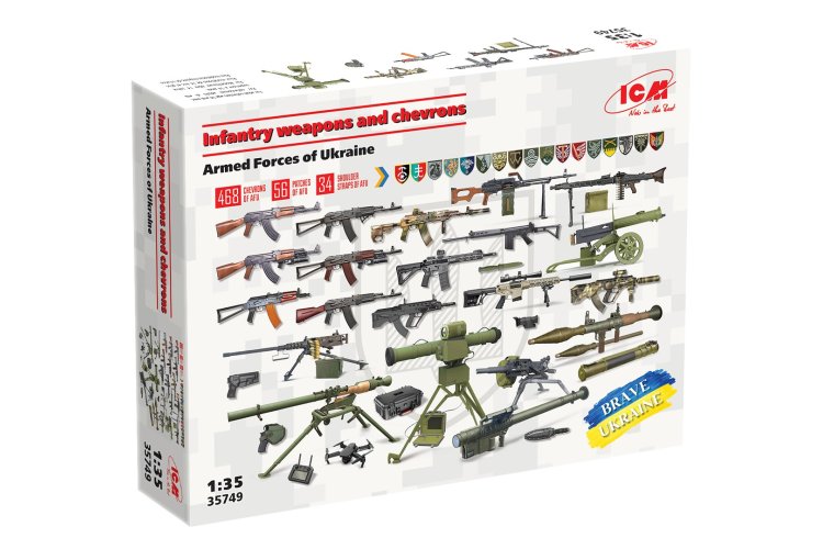 1:35 ICM 35749 Infantry Weapons and Chevrons of the Ukrainian Armed Forces - Icm35749 3 - ICM35749