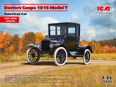 1:35 ICM 35830 Ford Model T Doctor&rsquo;s Coupe 1918 &ndash; American Classic Car - Icm35830 1 - ICM35830