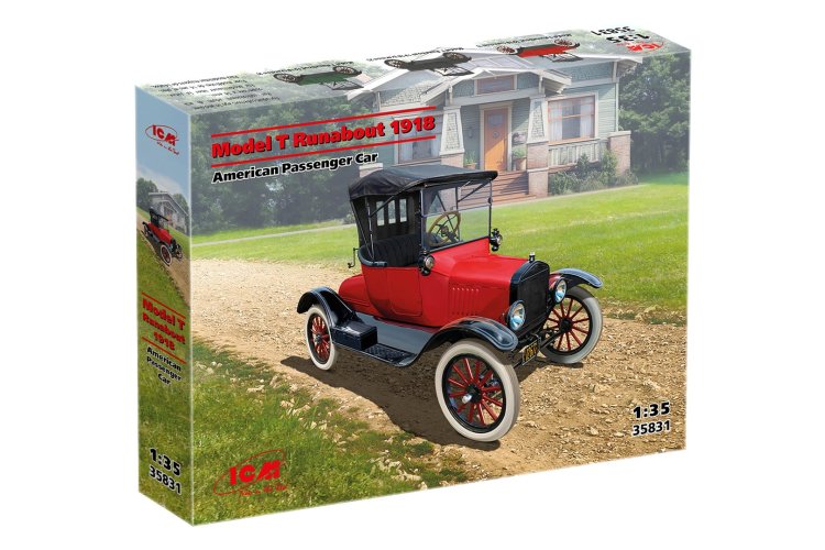 1:35 ICM 35831 Ford Model T Runabout 1918 WWI - American Classic Car - Icm35831 6 - ICM35831
