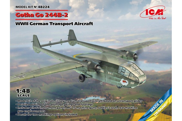 1:48 ICM 48224 Gotha Go-244B-2 WWII German Transport Aircraft - Icm48224 en 1 - ICM48224