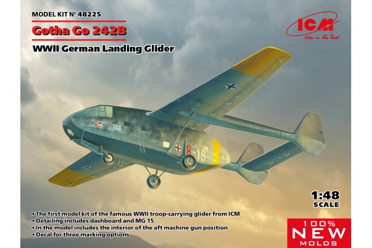 1:48 ICM 48225 Gotha Go 242B - WWII German Landing Glider - Icm48225 en 1 - ICM48225