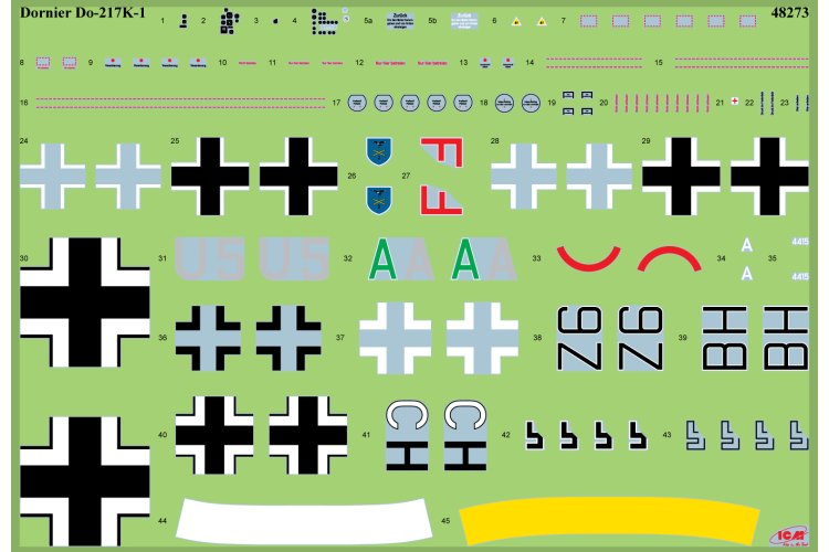 1:48 ICM 48273 Dornier Do 217 - Do 217 K-1 - WWII German Bomber - Propeller Aircraft - Icm48273 20 - ICM48273