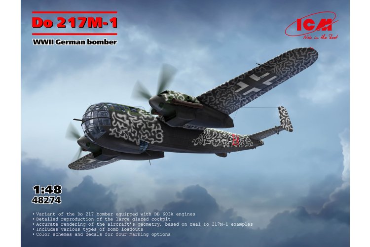 1:48 ICM 48274 Dornier Do 217 M-1 &ndash; WWII German Bomber &ndash; Propeller Aircraft - Icm48274 1 - ICM48274