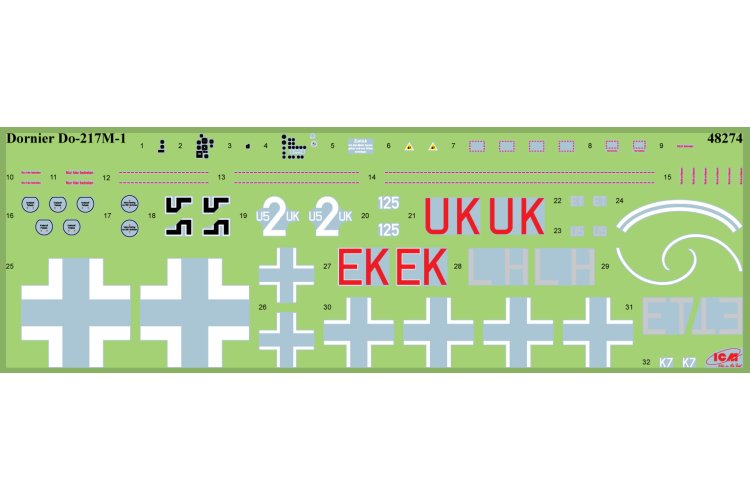 1:48 ICM 48274 Dornier Do 217 M-1 &ndash; WWII German Bomber &ndash; Propeller Aircraft - Icm48274 18 - ICM48274
