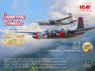 1:48 ICM 48277 Dangerous Beauties of the Korean War - Limited Edition - 2 Douglas B-26 Invader Bommenwerpers - Icm48277 1 - ICM48277