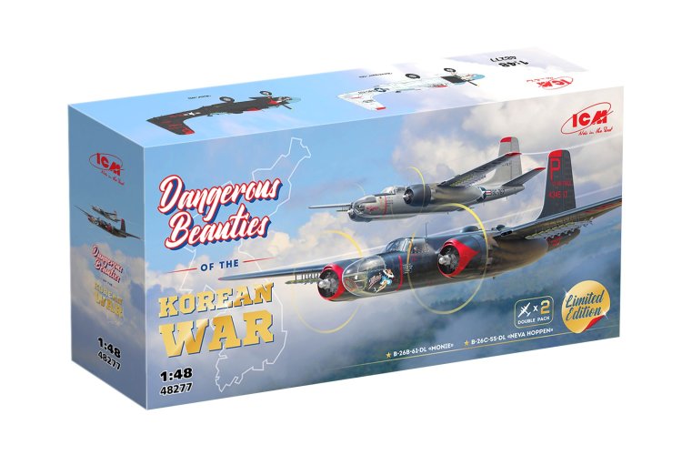 1:48 ICM 48277 Dangerous Beauties of the Korean War - Limited Edition - 2 Douglas B-26 Invader Bombers - Icm48277 2 - ICM48277