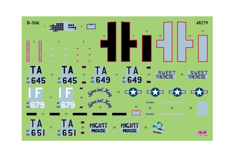 1:48 ICM 48280 B-26K Plane with USAF Pilots & Ground Personnel - Icm48280 5 - ICM48280