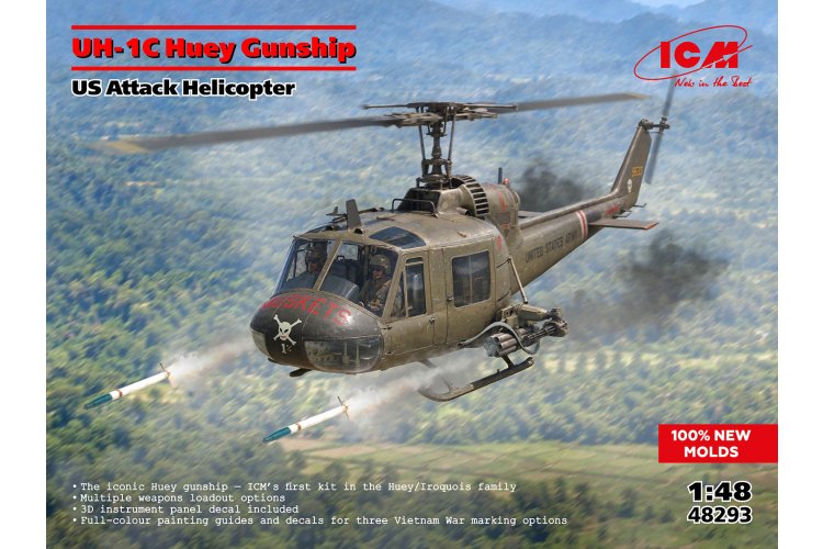 1:48 ICM 48293 Bell UH-1C Huey Gunship - Amerikaanse Aanvalshelikopter - Icm48293 1 - ICM48293