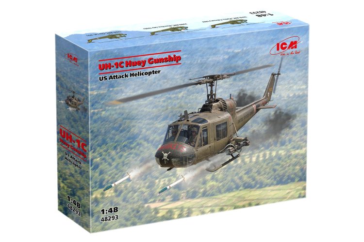 1:48 ICM 48293 Bell UH-1C Huey Gunship - Amerikaanse Aanvalshelikopter - Icm48293 2 - ICM48293