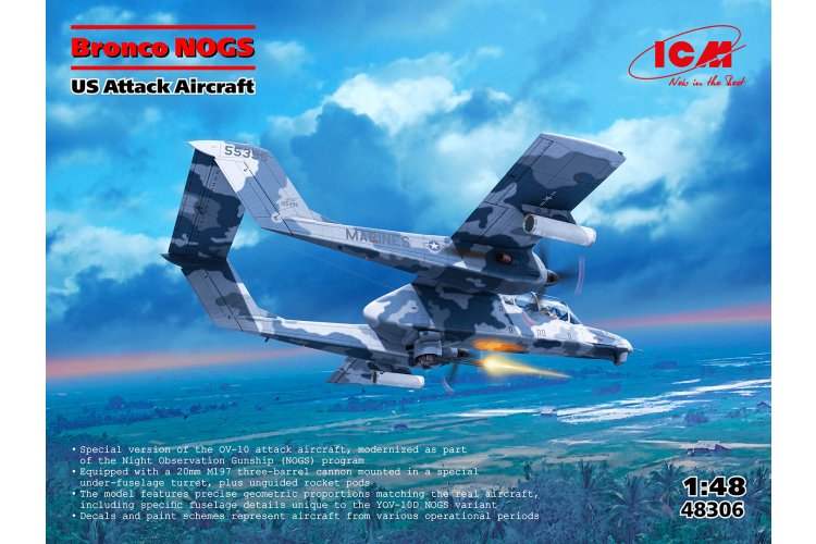 1:48 ICM 48306 Bronco NOGS &ndash; North American Rockwell OV-10 Bronco &ndash; Propeller Aircraft - Icm48306 1 - ICM48306