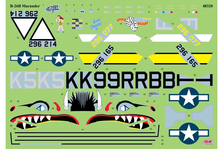 1:48 ICM 48322 D-Day 80 B-26B Marauder with USAAF Pilots and Ground Personnel - Icm48322 11 - ICM48322