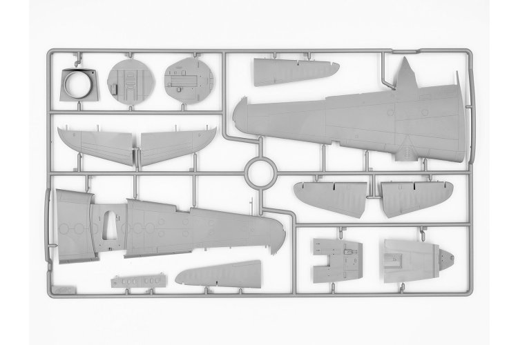 1:48 ICM 48324 Conquerors of Europe's Sky - B-26C Marauder - P-51D Mustang - Spitfire MK XVI - 3-Kits! - Icm48324 17 - ICM48324