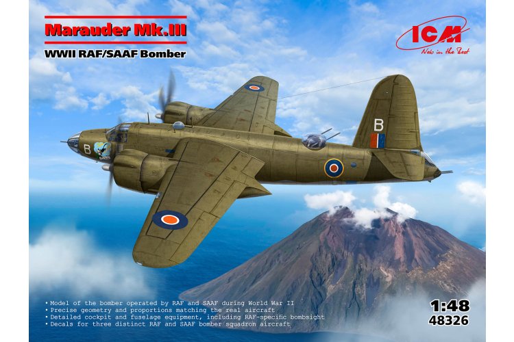 1:48 ICM 48326 Martin B-26 Marauder Mk.III &ndash; RAF/SAAF WWII Bomber &ndash; Propeller Aircraft - Icm48326 1 - ICM48326