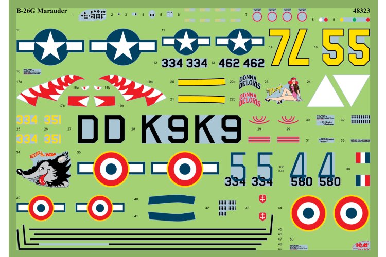 1:48 ICM 48327 Martin B-26 Marauder &ndash; Airfield of the American Bomber Group WWII &ndash; Diorama Set - Icm48327 14 - ICM48327