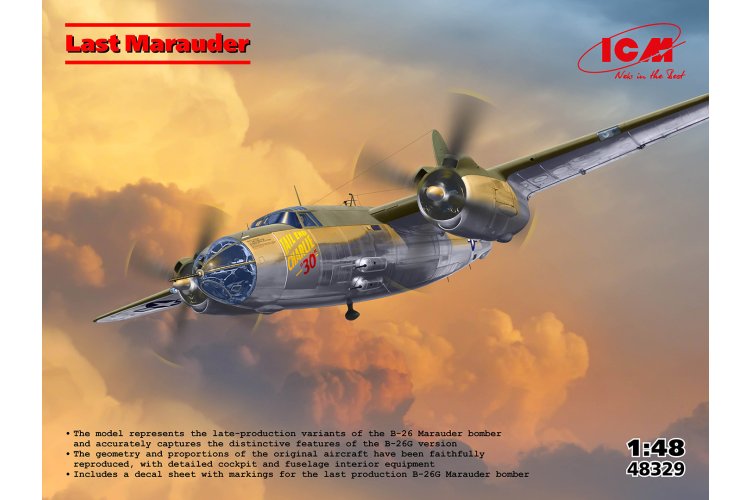 1:48 ICM 48329 Martin B-26G Marauder &ndash; Tail End Charlie WWII &ndash; American Bomber - Icm48329 1 - ICM48329