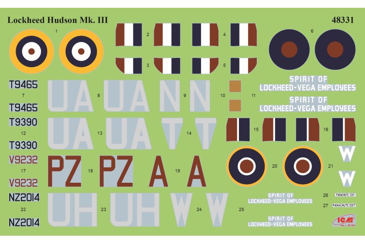 1:48 ICM 48331 Lockheed Hudson Mk.III WWII - British Reconnaissance Bomber - Icm48331 22 - ICM48331
