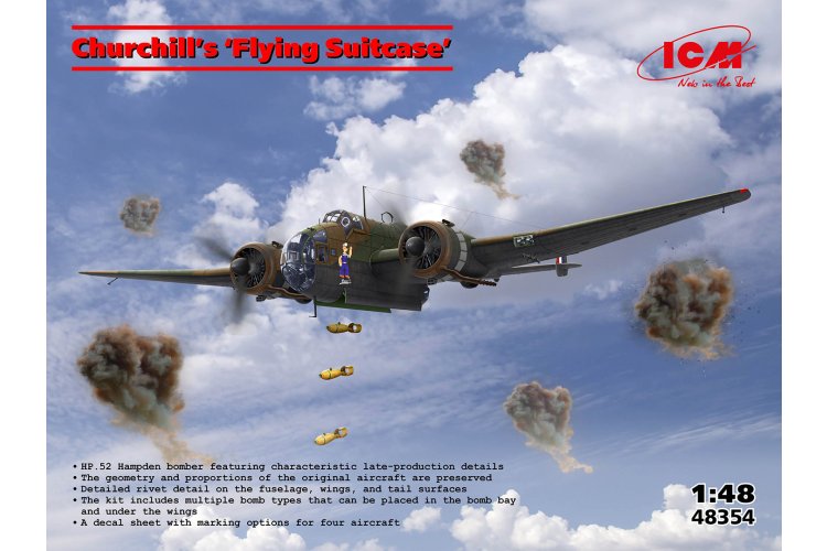 1:48 ICM 48354 Handley Page Hampden &ldquo;Churchill&rsquo;s Flying Suitcase&rdquo; WWII &ndash; British Propeller Aircraft - Icm48354 1 - ICM48354