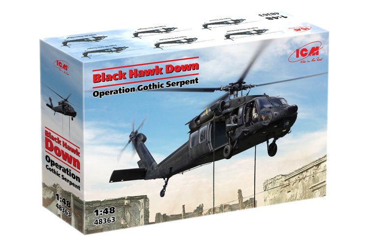 1:48 ICM 48363 Sikorsky S-70 - Black Hawk Down - Operation Gothic Serpent - Helikopter - Icm48363 2 - ICM48363