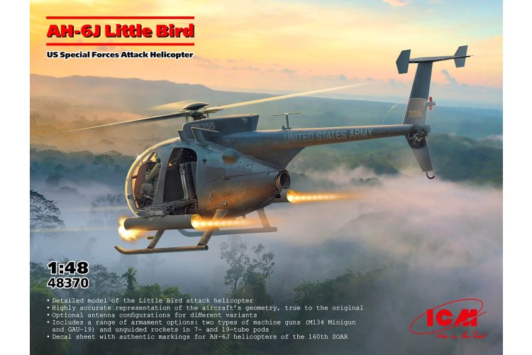 1:48 ICM 48370 Hughes AH-6J &ndash; American Helicopter - Icm48370 1 - ICM48370
