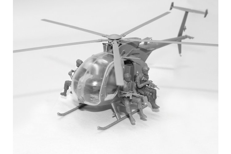 1:48 ICM 48371 MH-6J Little Bird met Delta Force Assault Team - Amerikaanse Special Forces Helikopter met 6 Figuren - Icm48371 4 - ICM48371