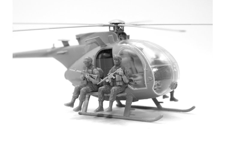 1:48 ICM 48371 MH-6J Little Bird met Delta Force Assault Team - Amerikaanse Special Forces Helikopter met 6 Figuren - Icm48371 5 - ICM48371