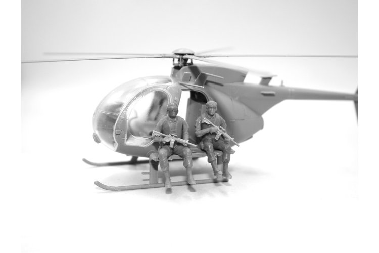 1:48 ICM 48371 MH-6J Little Bird met Delta Force Assault Team - Amerikaanse Special Forces Helikopter met 6 Figuren - Icm48371 6 - ICM48371