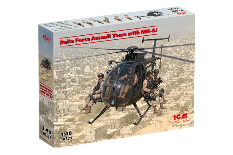 1:48 ICM 48371 MH-6J Little Bird met Delta Force Assault Team - Amerikaanse Special Forces Helikopter met 6 Figuren - Icm48371 8 - ICM48371