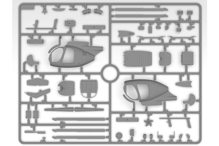 1:48 ICM 48371 MH-6J Little Bird met Delta Force Assault Team - Amerikaanse Special Forces Helikopter met 6 Figuren - Icm48371 9 - ICM48371