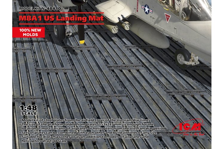 1:48 ICM 48410 M8A1 US Landing Mat - 153x245mm - Icm48410 1 - ICM48410