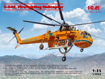 1:35 ICM 53060 Sikorsky S-64E Skycrane - Firefighting Helicopter - Amerikaanse Brandweerhelikopter - Icm53060 1 - ICM53060