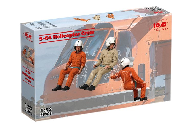 1:35 ICM 53103 S-64 Skycrane Crew - 3 Figures - Icm53103 2 - ICM53103